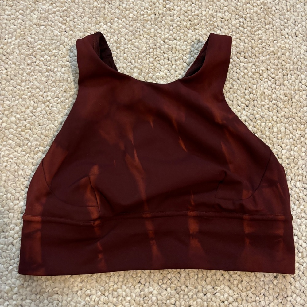 Long racer back tank with built in bra - Size 8
